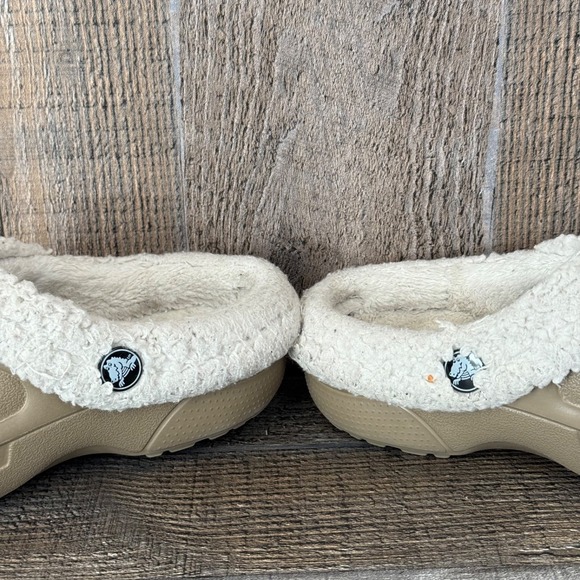 Little Kids Crocs Classic Lined Taupe Casual Comfort Slip On Clogs Shoes Size 12 - Picture 6 of 11